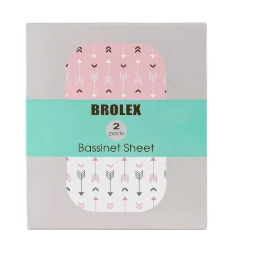 Stretch Fitted Bassinet Sheet Set Brolex 2 Pack Cradle Sheets for Bassinet Pad